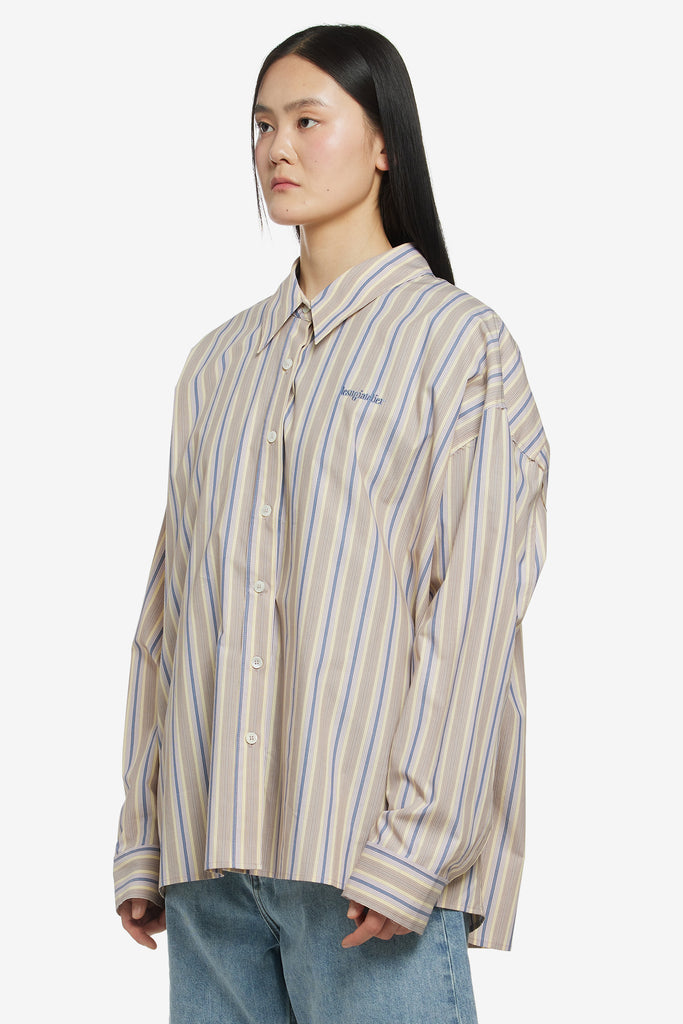 OVERSIZED STRIPE LONG-SLEEVE SHIRT - WORKSOUT WORLDWIDE