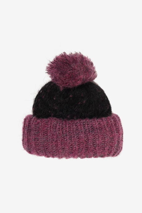 MOHAIR NET POM POM BEANIE