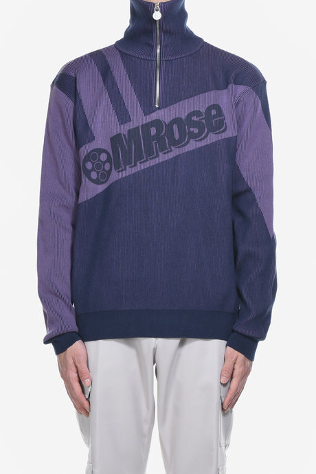 ZIPPED LOGO KNIT