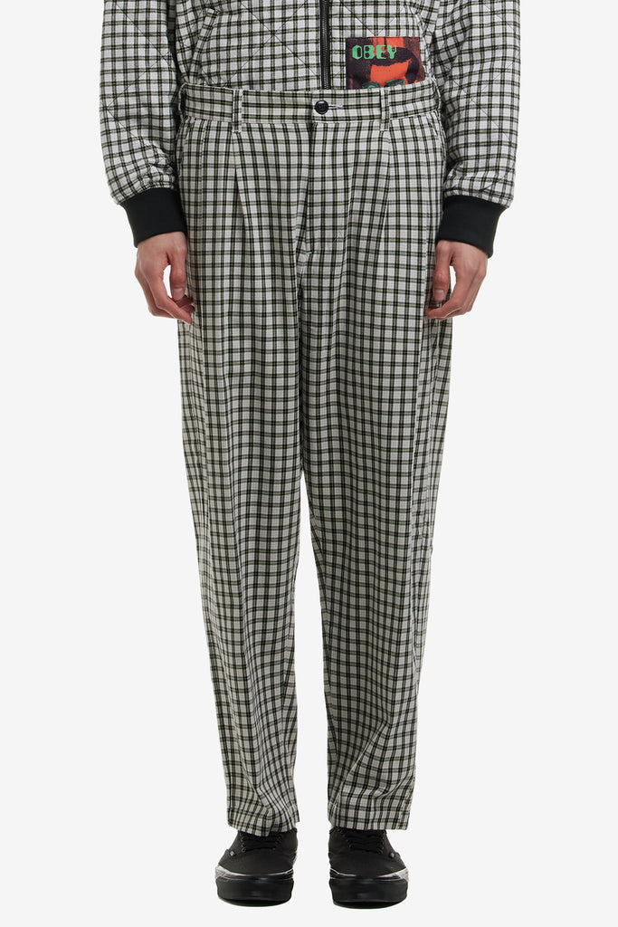 FUBAR PLEATED PLAID PANT - WORKSOUT WORLDWIDE