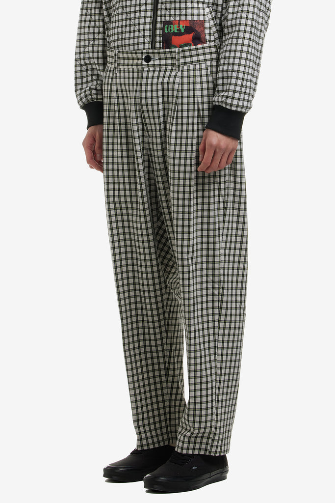 FUBAR PLEATED PLAID PANT - WORKSOUT WORLDWIDE