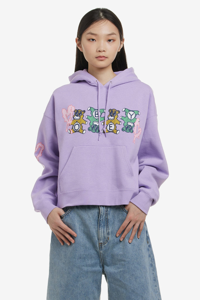 HAPPY BEARS CROPPED HOOD - WORKSOUT WORLDWIDE