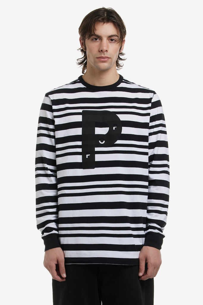 STRIPED BIG P LONGSLEEVE - WORKSOUT WORLDWIDE