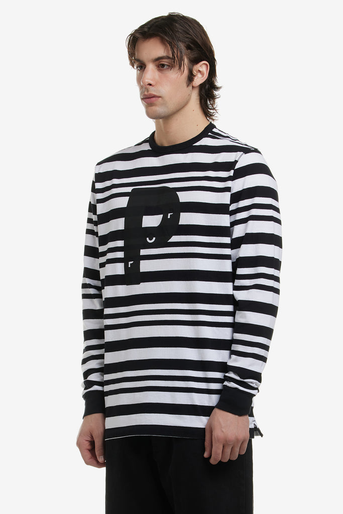 STRIPED BIG P LONGSLEEVE - WORKSOUT WORLDWIDE