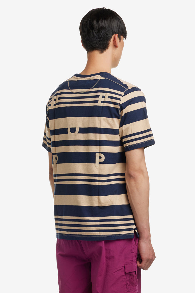 STRIPED LOGO T-SHIRT - WORKSOUT WORLDWIDE