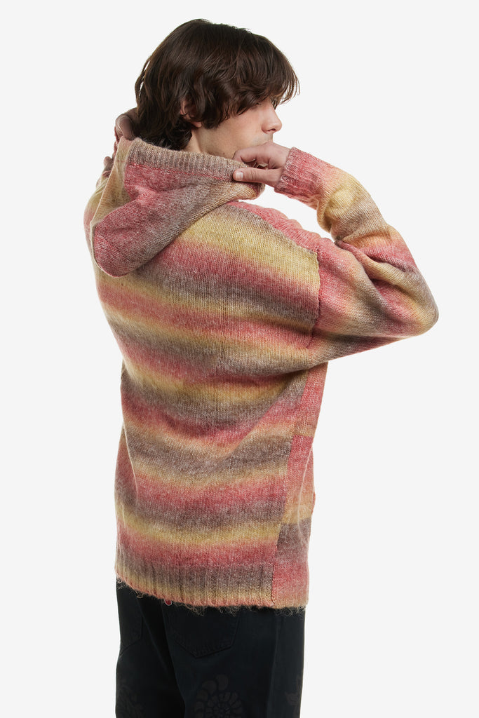 RAINBOW KNITTED HOODED SWEATER - WORKSOUT WORLDWIDE