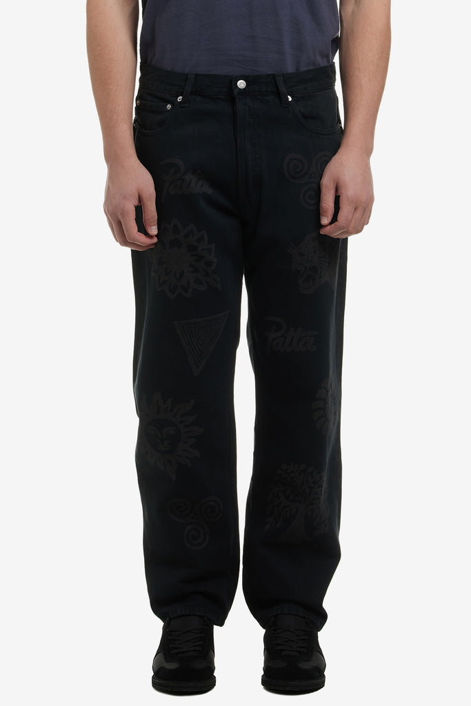 HOPE LOVE PEACE DENIM PANTS - WORKSOUT WORLDWIDE