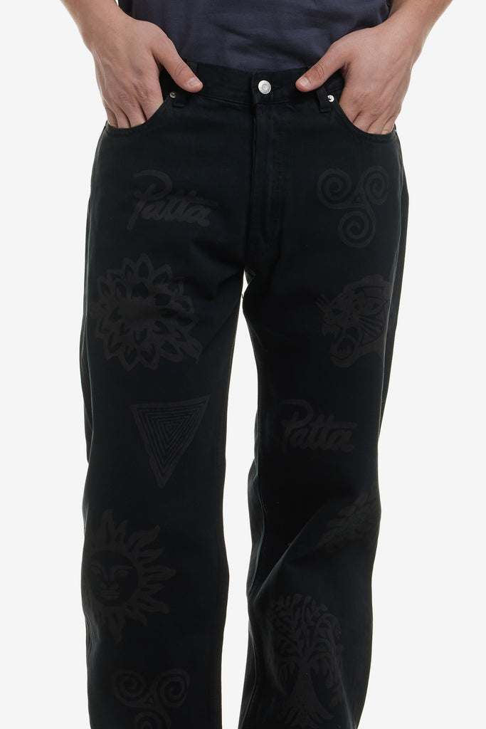 HOPE LOVE PEACE DENIM PANTS - WORKSOUT WORLDWIDE