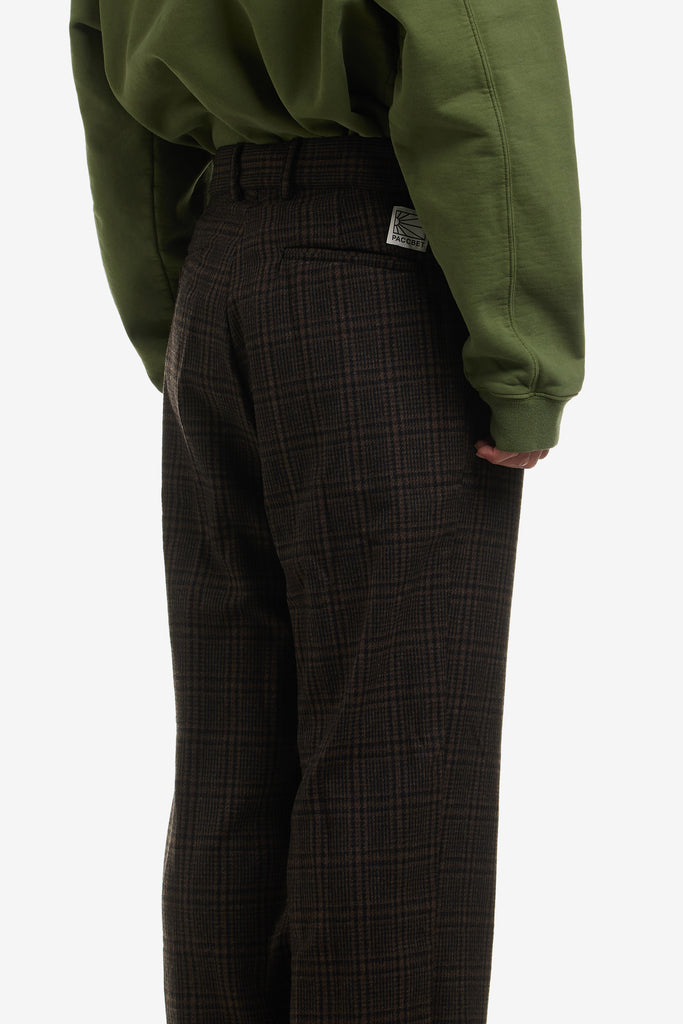 CHECKED PLEATED TROUSERS - WORKSOUT WORLDWIDE