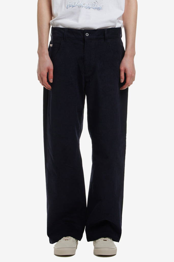 PATCH STRAIGHT CORDUROY TROUSERS - WORKSOUT WORLDWIDE