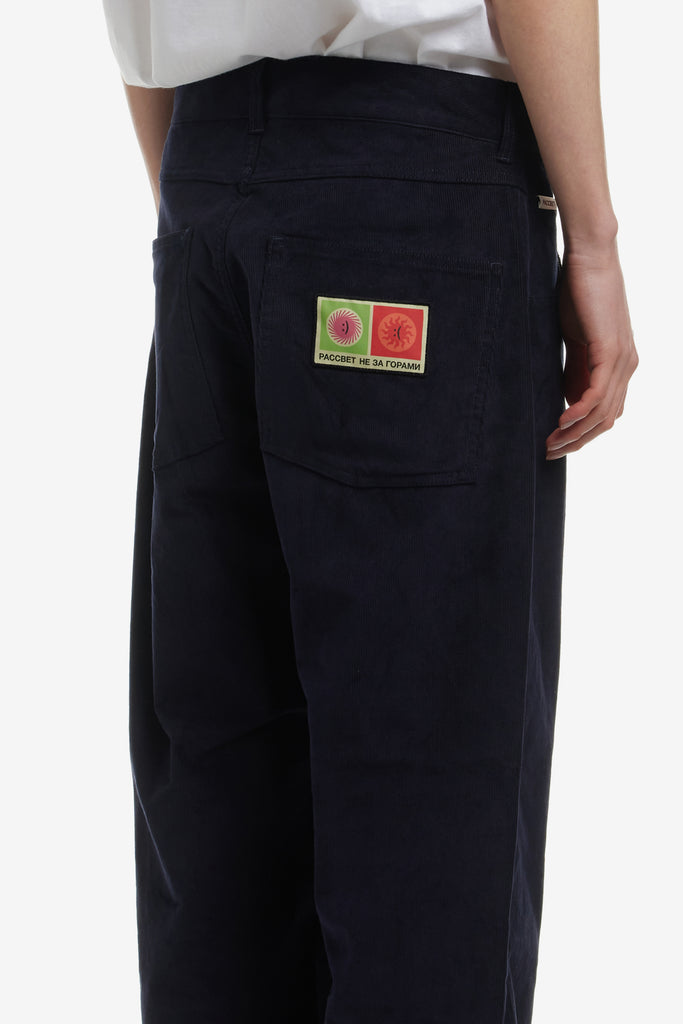 PATCH STRAIGHT CORDUROY TROUSERS - WORKSOUT WORLDWIDE