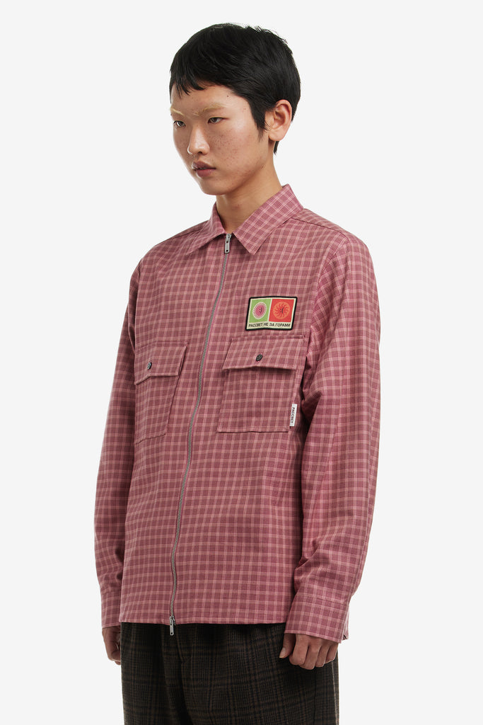 PATCH SHIRT WITH ZIP - WORKSOUT WORLDWIDE