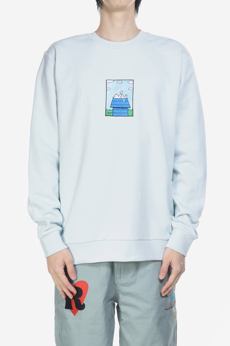 NOT TODAY EMBROIDERED ART CREW NECK