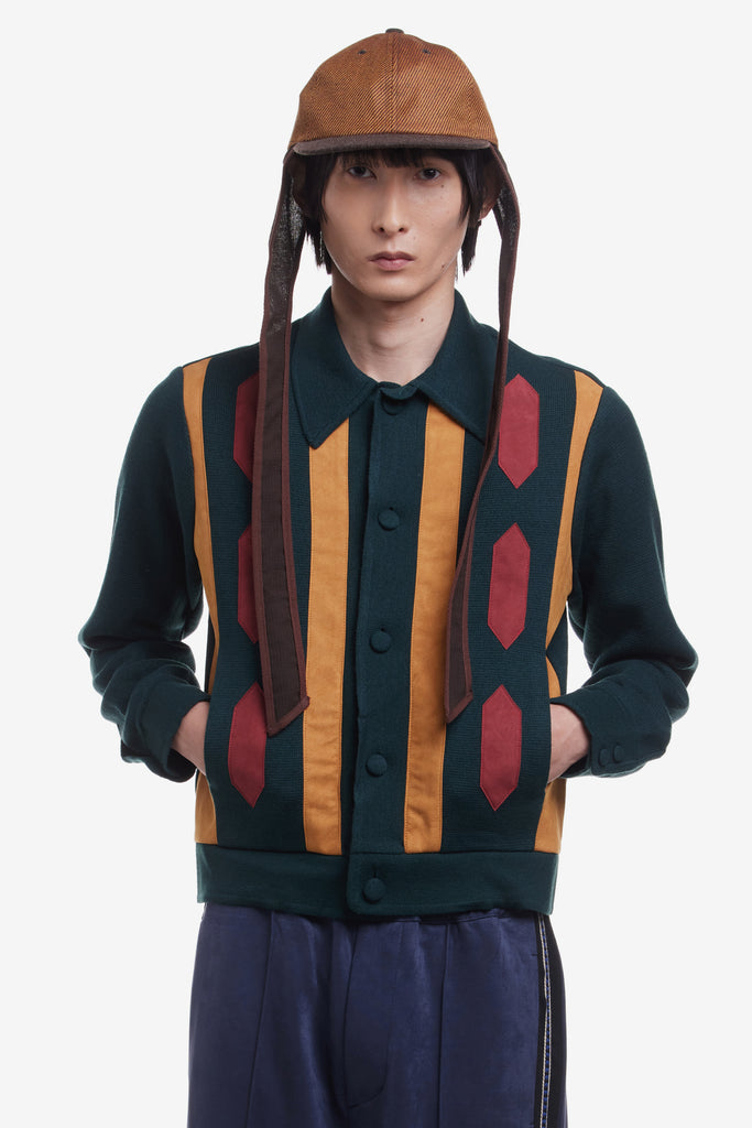 FAUX SUEDE RASTA CARDIGAN - WORKSOUT WORLDWIDE