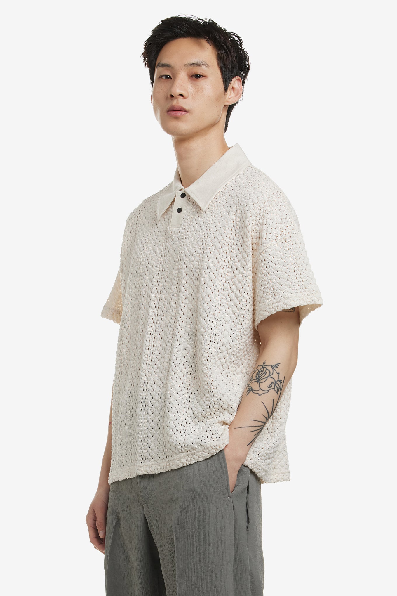 BALFOUS LACE POLO SHIRT