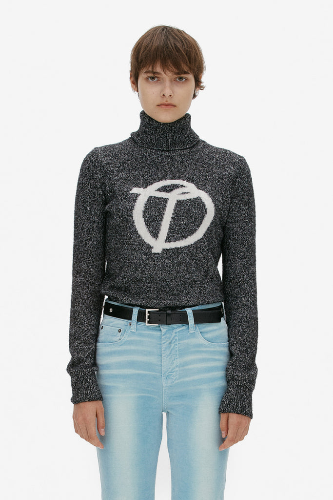 SYMBOL KID MOHAIR TURTLE NECK SWEATER - WORKSOUT WORLDWIDE