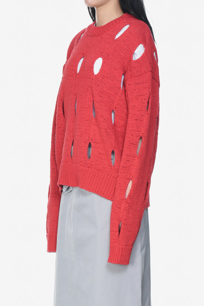 CUT-OUT COTTON SWEATER - WORKSOUT Worldwide