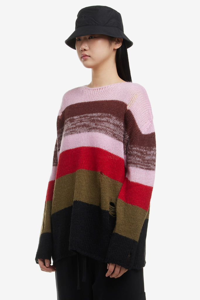 MULTI STRIPE KNIT SWEATER - WORKSOUT Worldwide