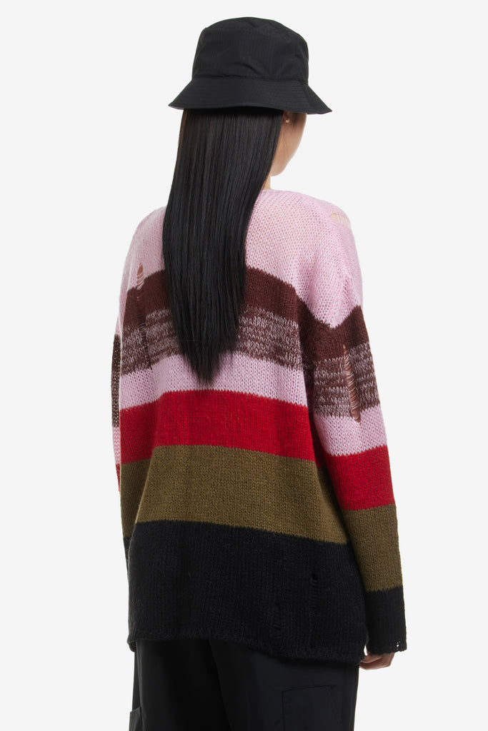 MULTI STRIPE KNIT SWEATER - WORKSOUT Worldwide