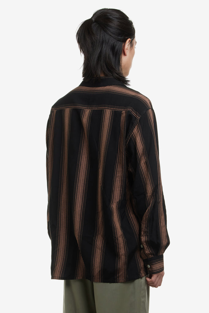 STRIPED OPEN COLLAR SHIRT L/S - WORKSOUT WORLDWIDE