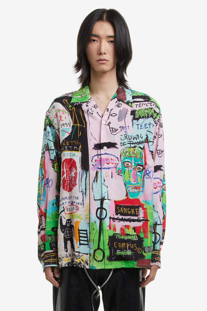 JEAN-MICHEL BASQUIAT HAWAIIAN SHIRT L/S - WORKSOUT WORLDWIDE