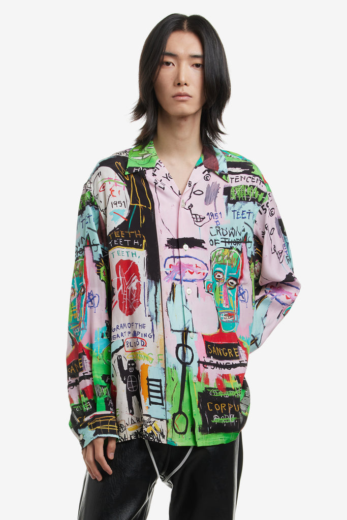 JEAN-MICHEL BASQUIAT HAWAIIAN SHIRT L/S - WORKSOUT WORLDWIDE