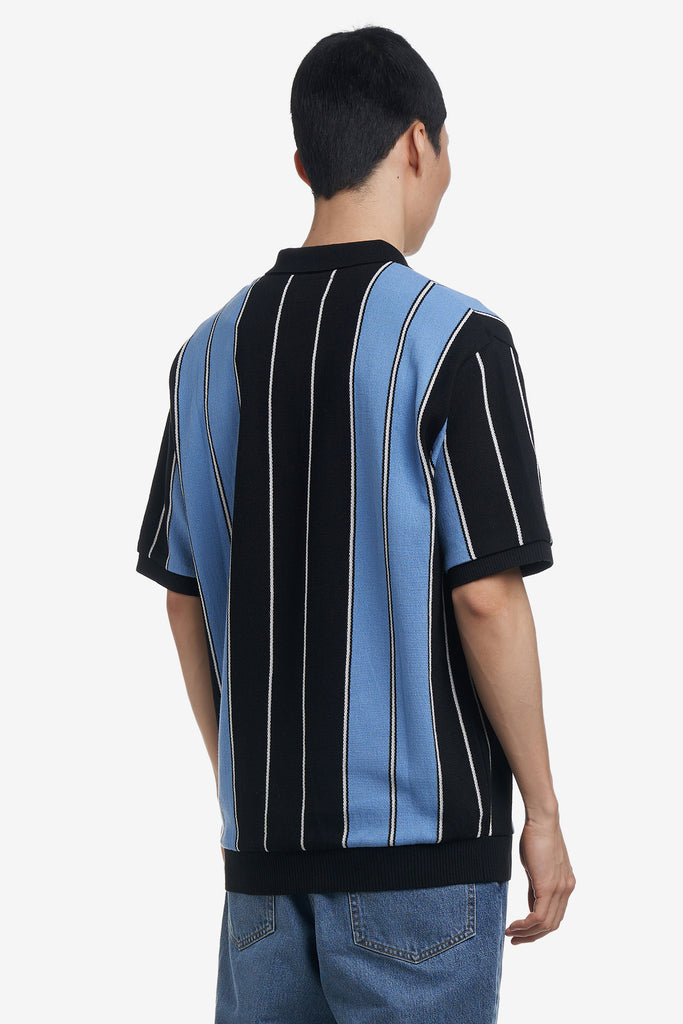 STRIPED KNIT POLO SHIRT - WORKSOUT WORLDWIDE